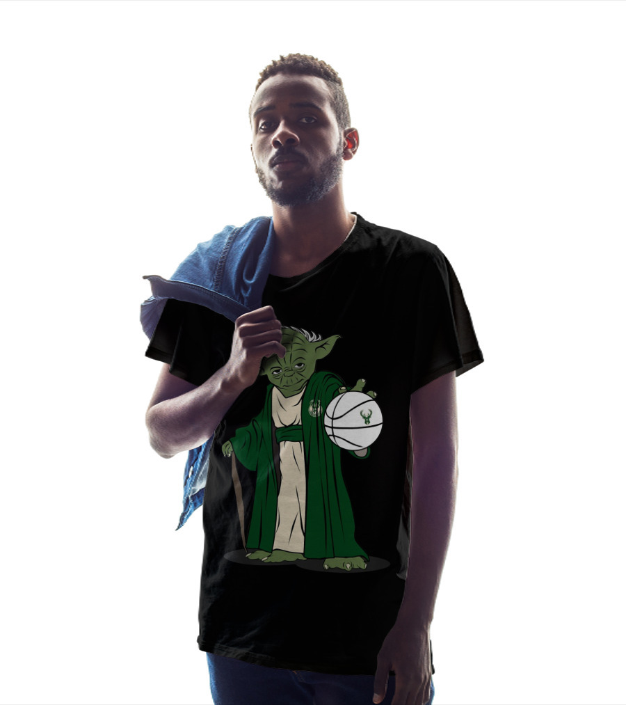 Master Yoda Milwaukee Bucks Basketball Jedi T-Shirt
