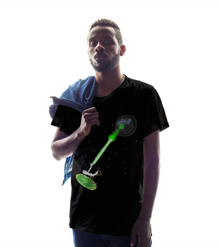 Rick Sanchez Kamehameha Death Star T-Shirt
