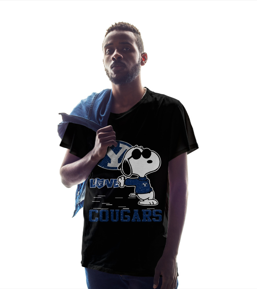 Love BYU Cougars Snoopy Y T-Shirt