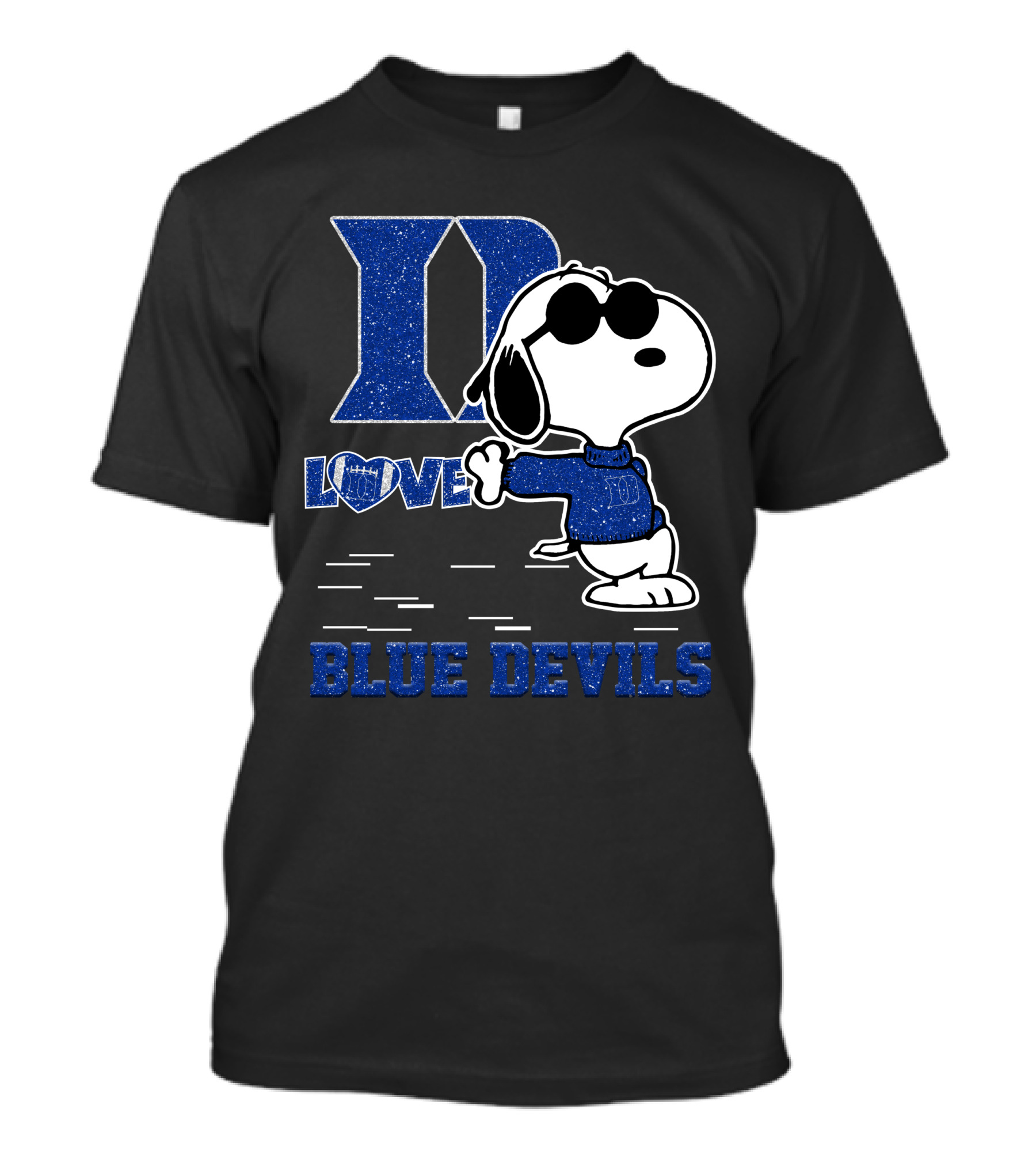 Snoopy Love Duke Blue Devils Peanuts Fan T-Shirt