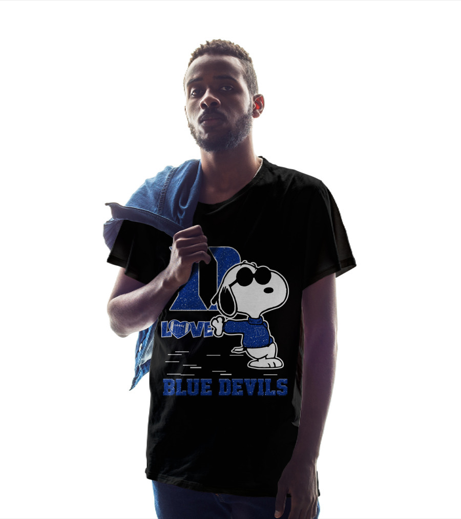 Snoopy Love Duke Blue Devils Peanuts Fan T-Shirt
