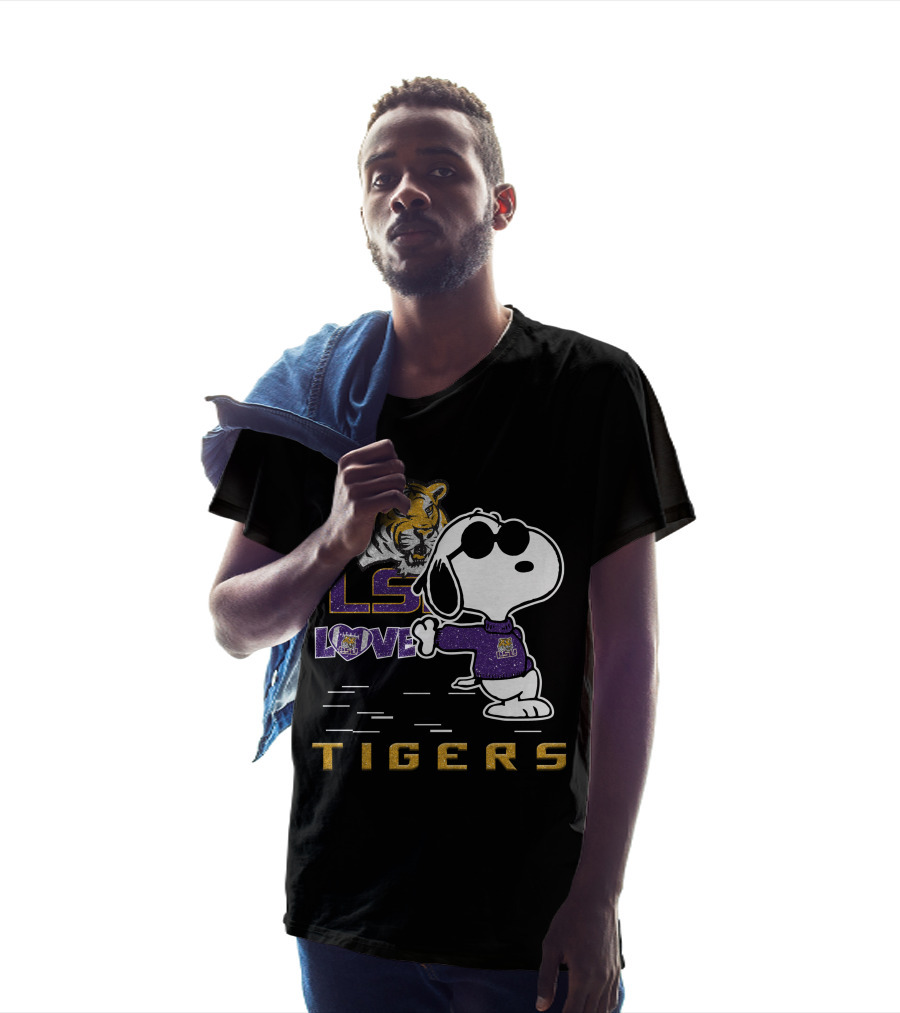 LSU Tigers Love Snoopy Tiger T-Shirt