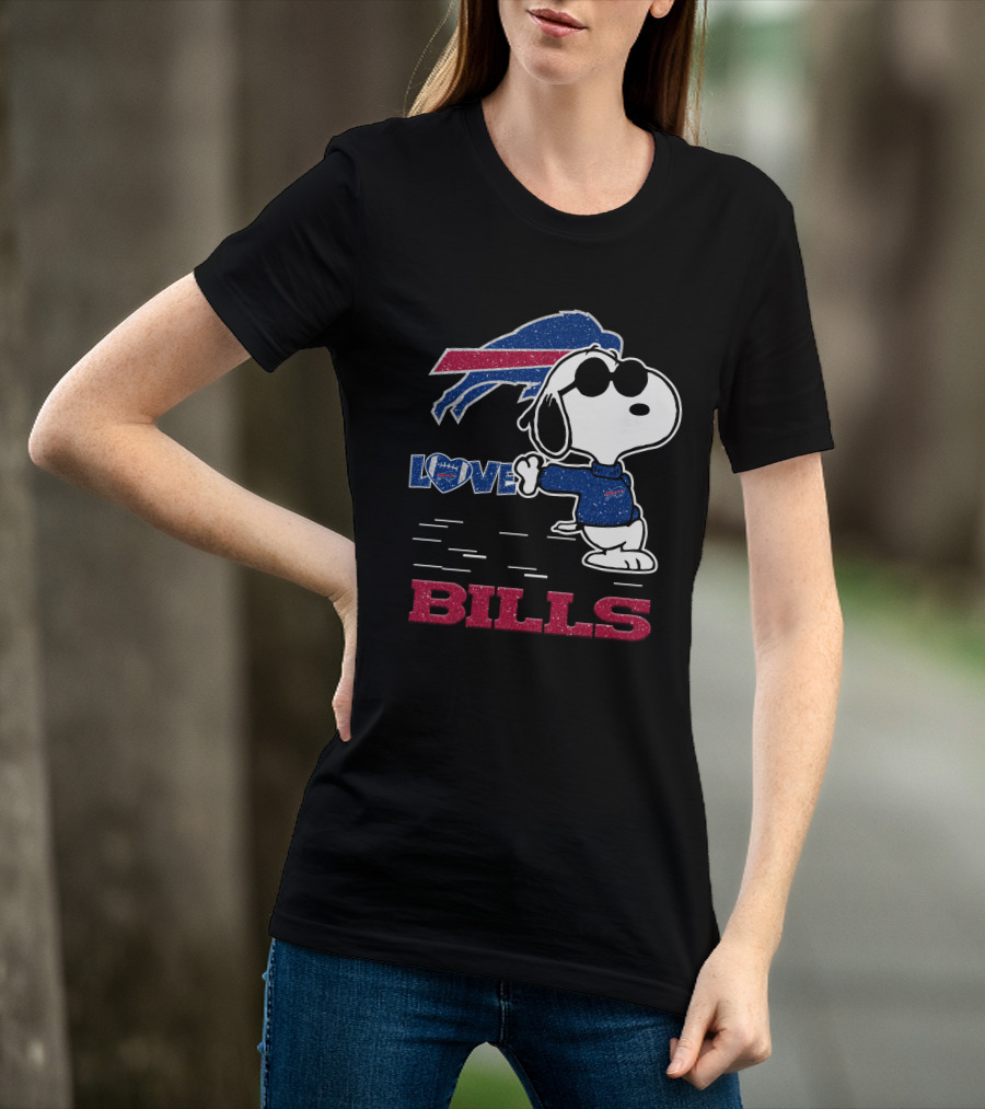 Snoopy Love Buffalo Bills Football NFL T-Shirt
