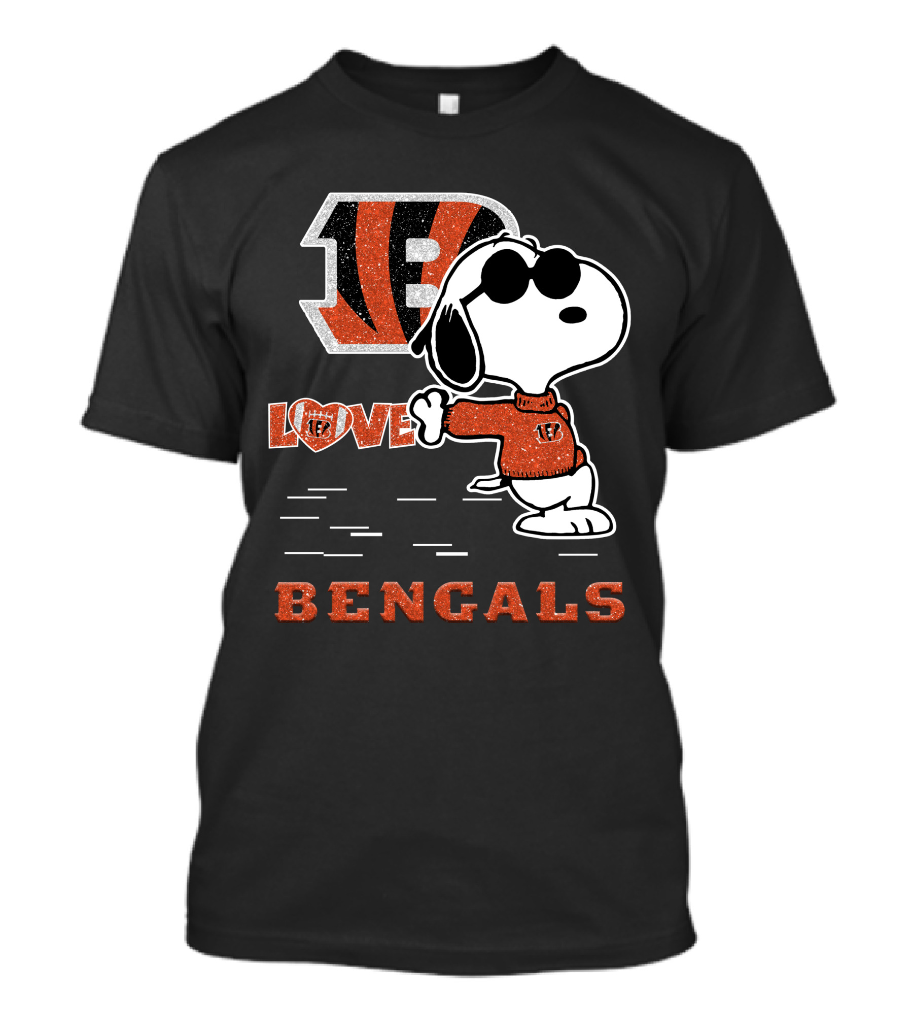 Snoopy Bengals Love Cincinnati Nfl Football Fans T-Shirt