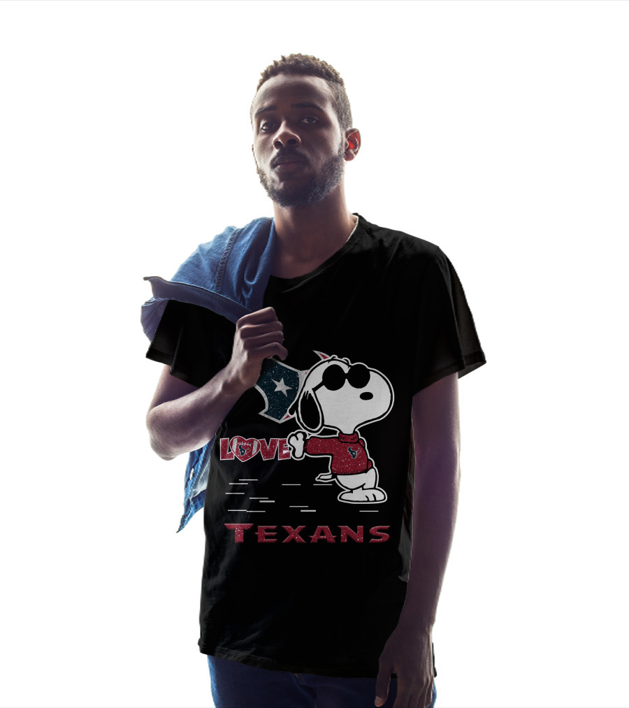 Snoopy Love Houston Texans For Nfl Fans T-Shirt