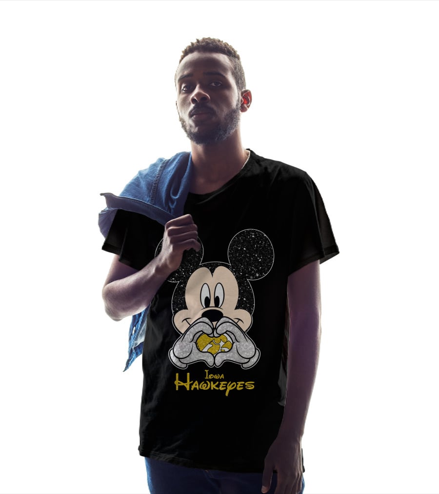 Mickey Mouse Iowa Hawkeyes Ncaa Football Fans T-Shirt