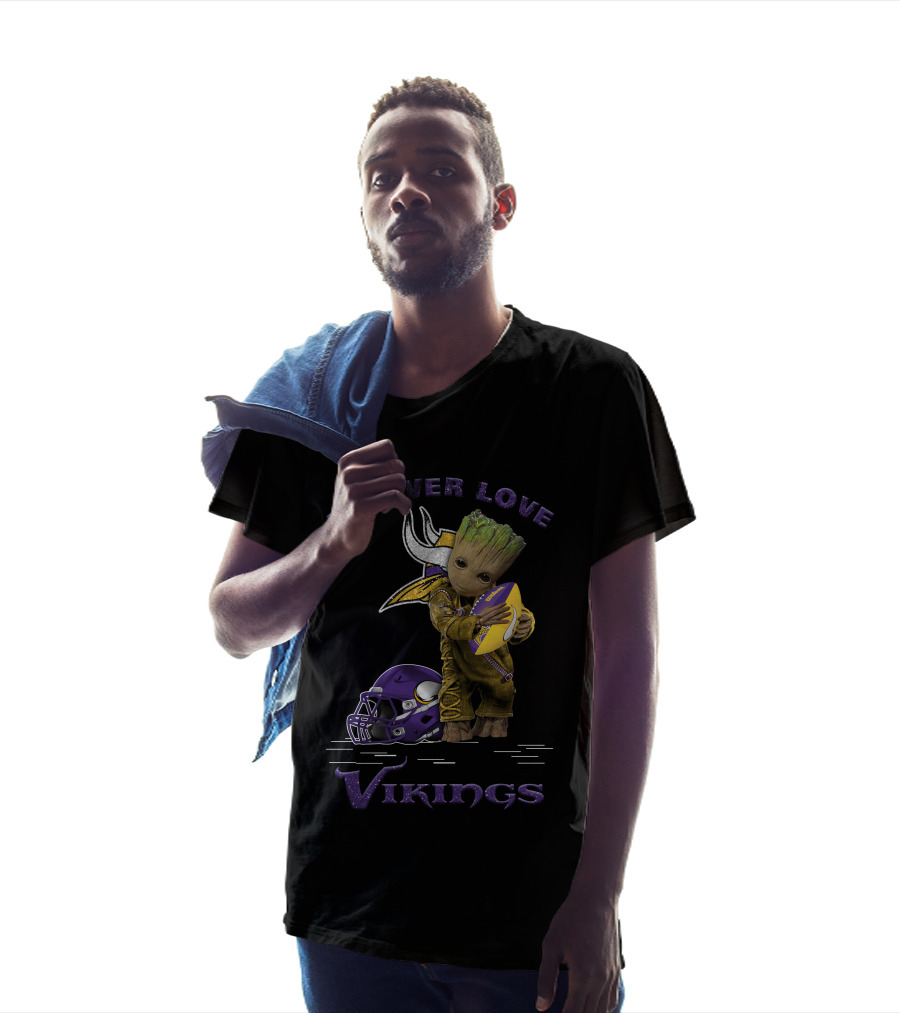 Forever Love Vikings Groot Football Fan T-Shirt