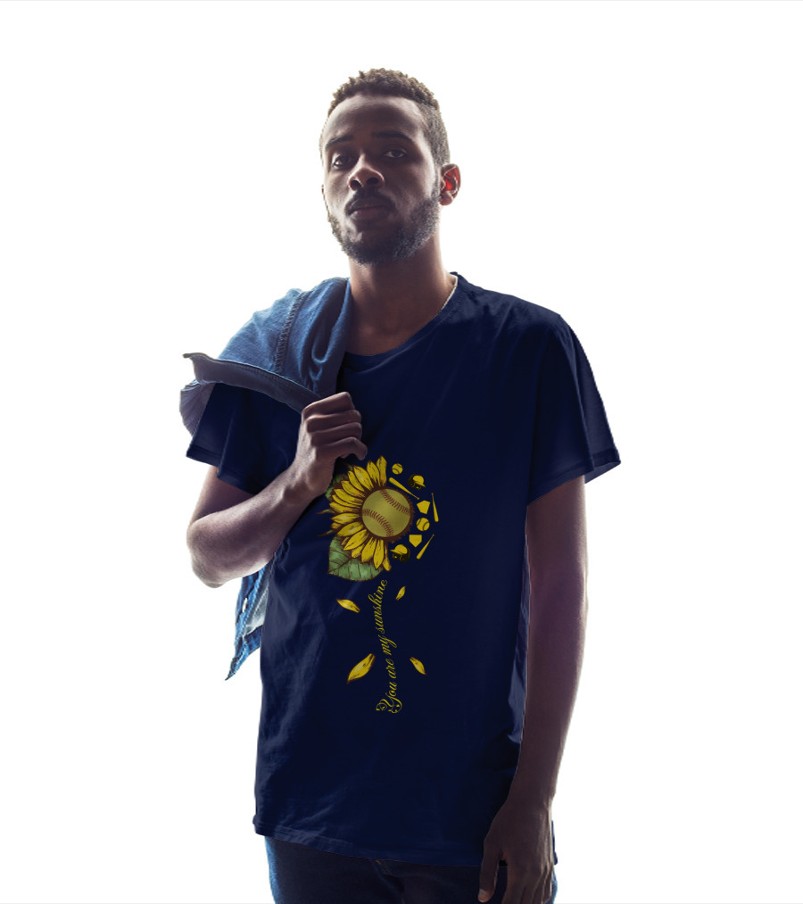 You Are My Sunshine Softball Sunflower T-Shirt