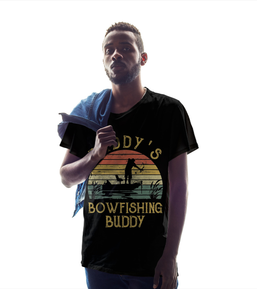 Daddy's Bowfishing Buddy Sunset Boat Adventure T-Shirt
