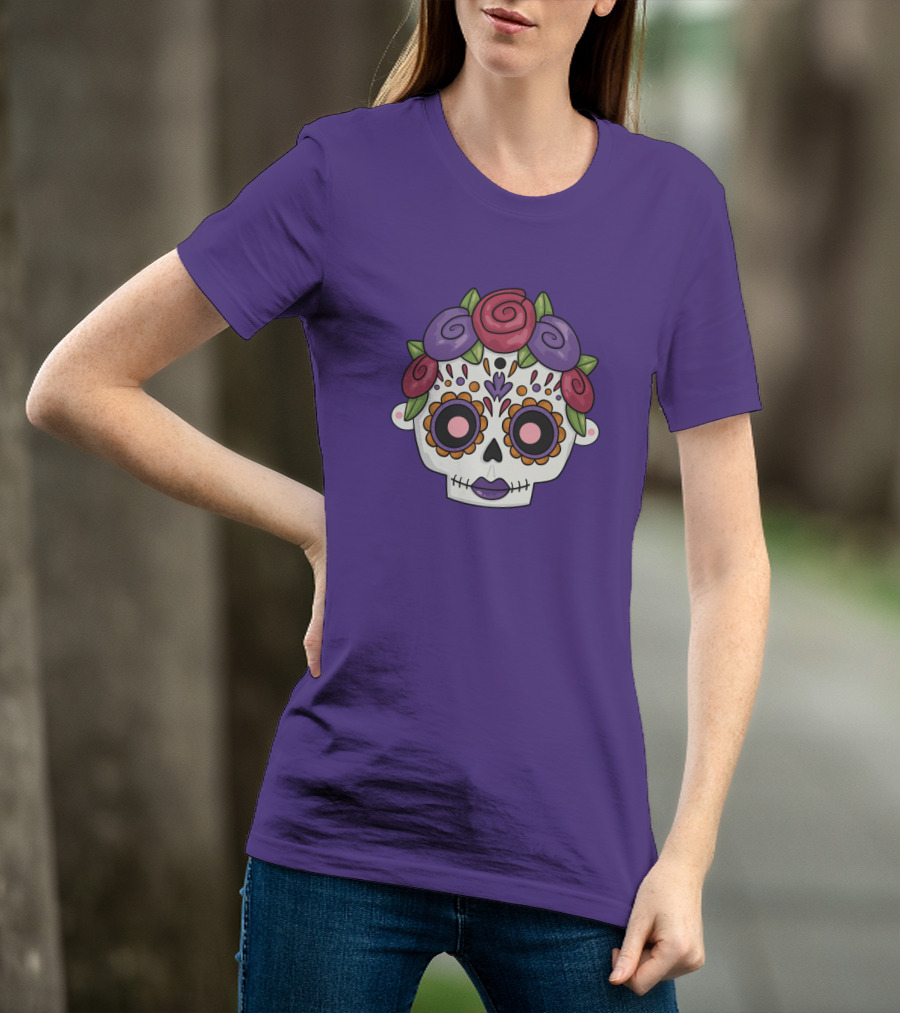 My Style My Hair Sugar Skull Rose Flower T-Shirt