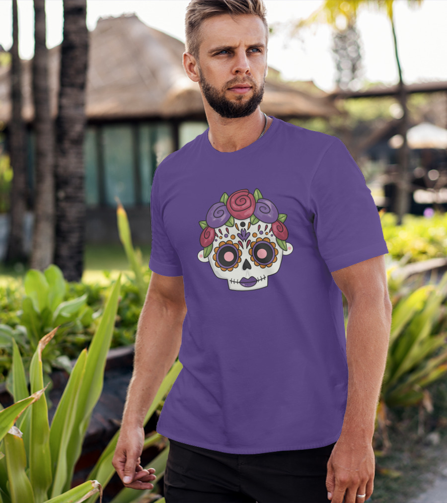 My Style My Hair Sugar Skull Rose Flower T-Shirt