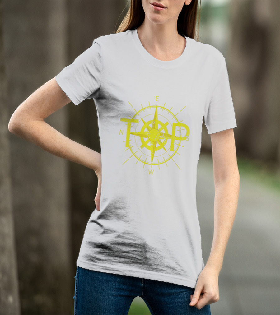 TOP East Is Up Compass Twenty One Birthday Yellow T-Shirt