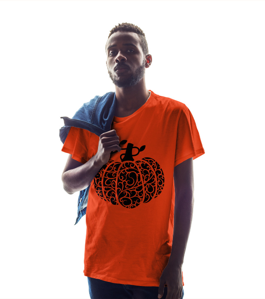 Fall Pumpkin Swirly Pumpkin Women Cute Fall T-Shirt