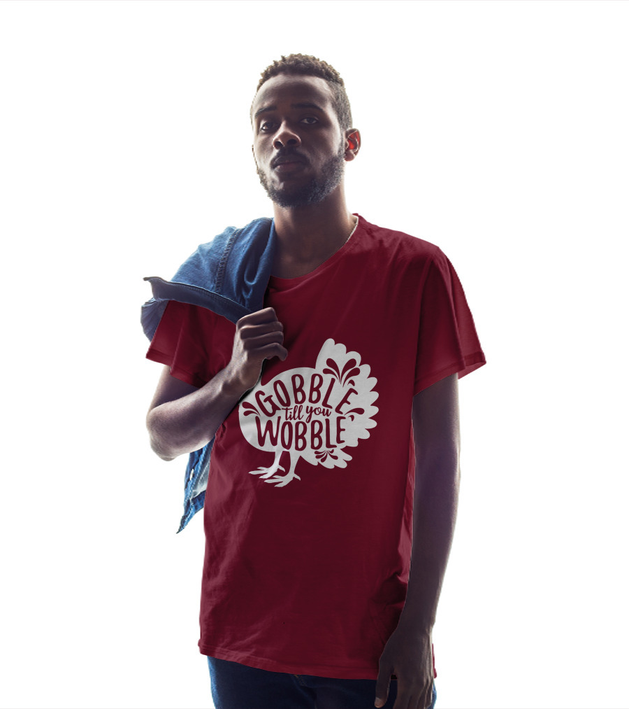 Gobble Till You Wobble Thanksgiving Funny Fall T-Shirt