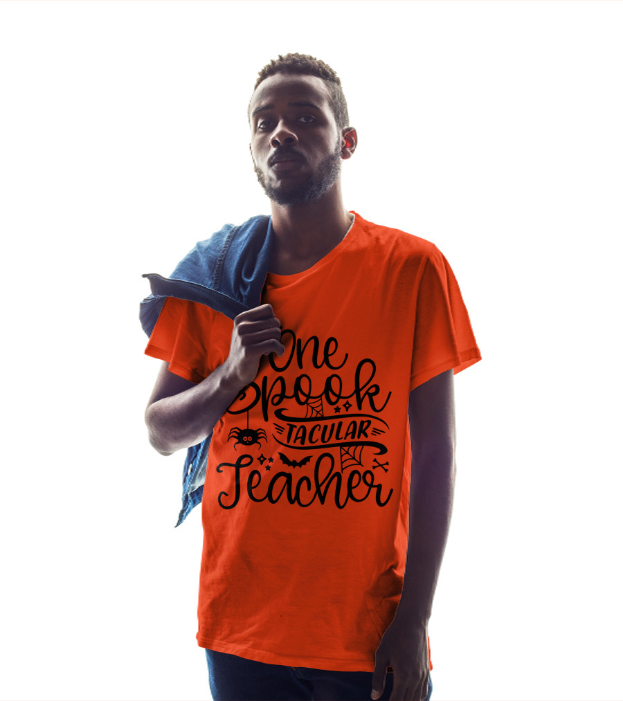 One Spooktacular Teacher Halloween Spider And Bat T-Shirt