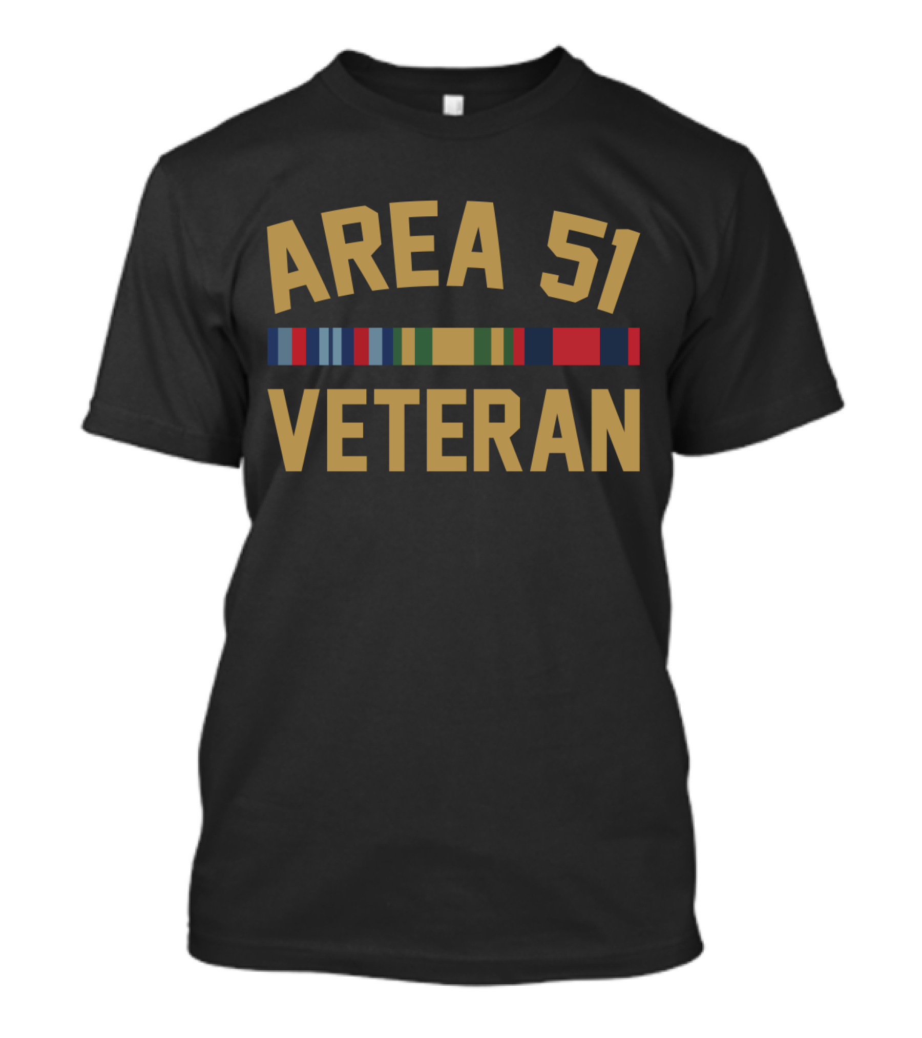 Area 51 Veteran Funny Storm Area Run Military Ribbon Trending Fun T-Shirt