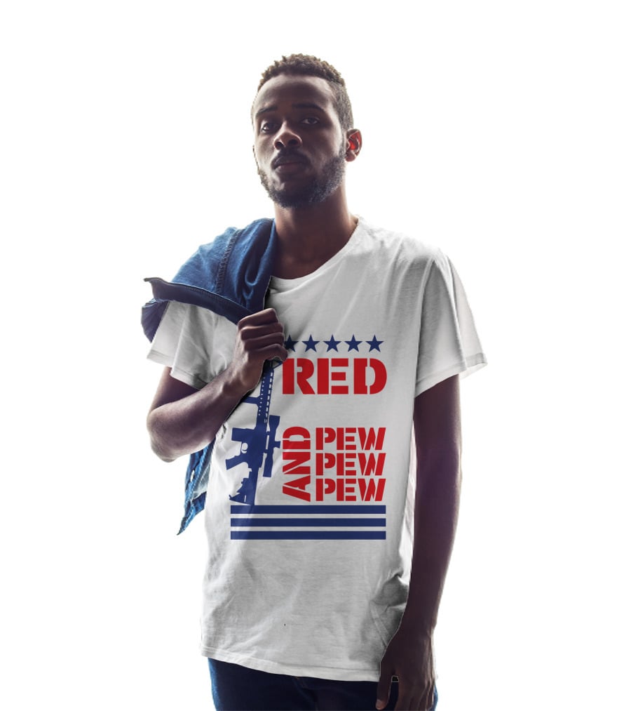 Red And Pew Pew Pew T-Shirt