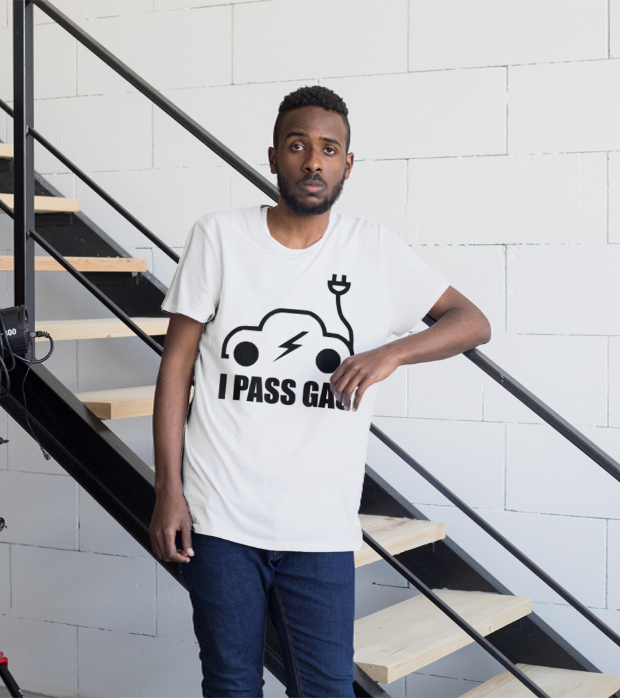 Electric Vehicle I Pass Gas Plug T-Shirt