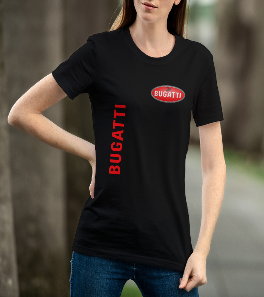 BUGATTI Red Oval Badge Logo T-Shirt