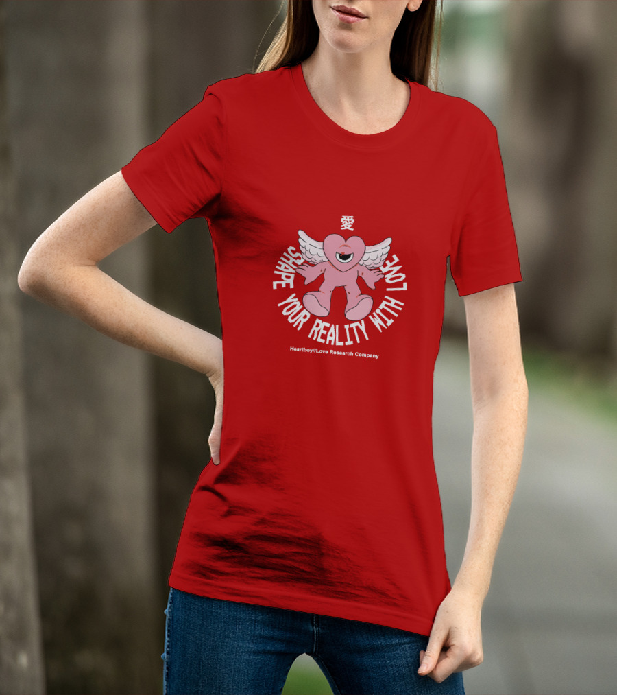 Heartboy Love Research Company Shape Your Reality With Love Winged Heart Character T-Shirt