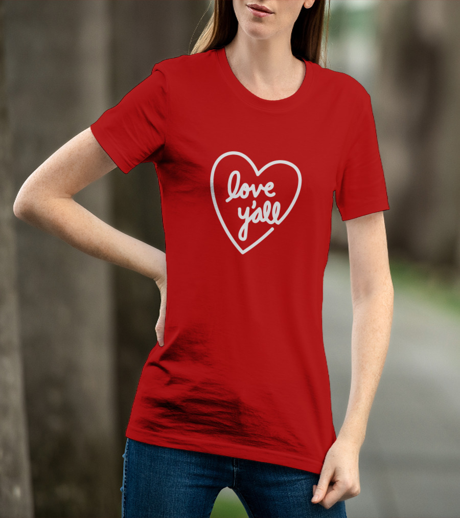 Love Y'all Red Heart T-Shirt