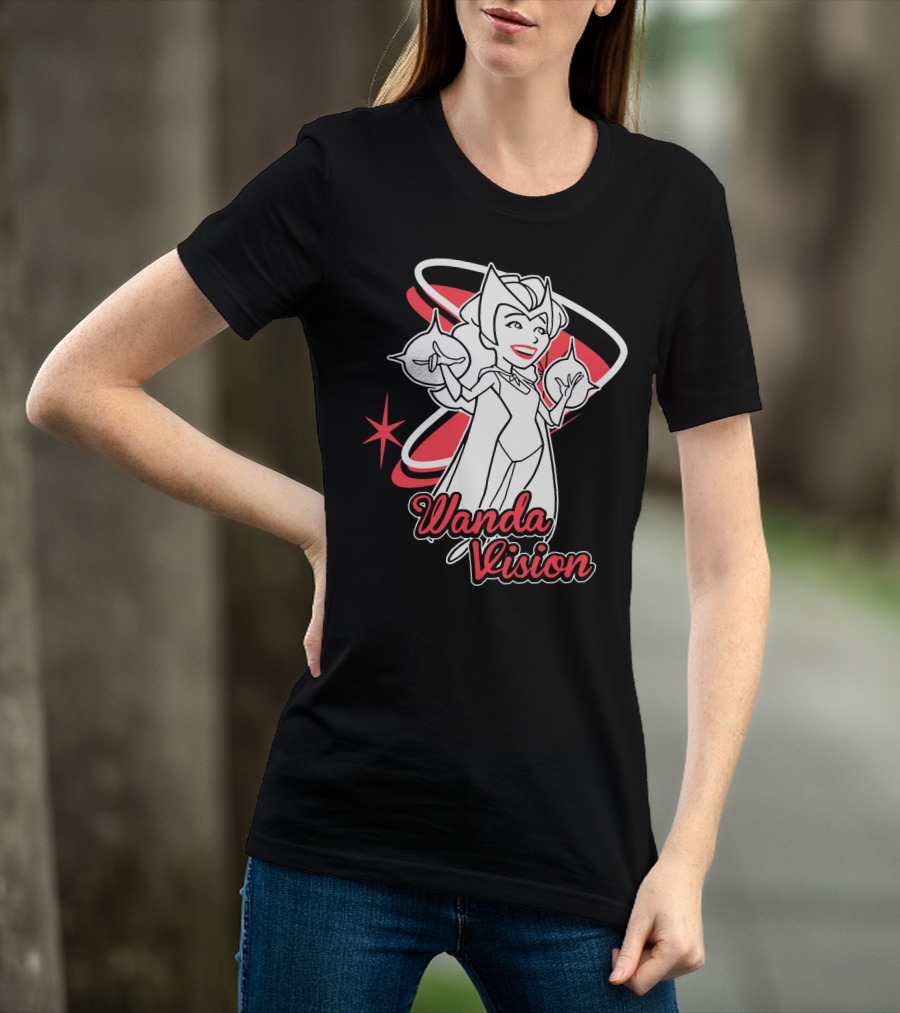 WandaVision Scarlet Witch Retro Cartoon T-Shirt