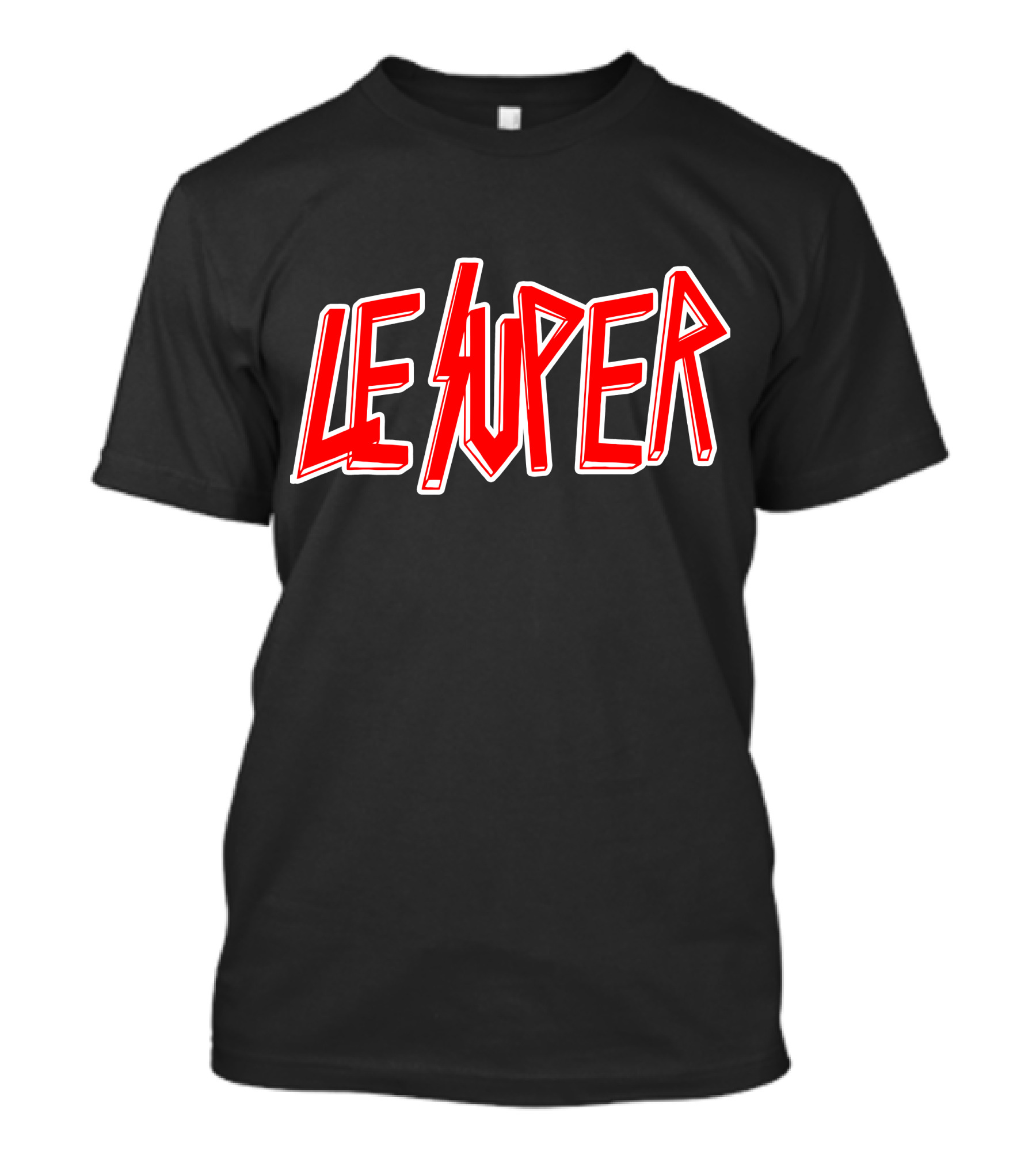 Rhest Ville Le Super Bold Red Typography T-Shirt