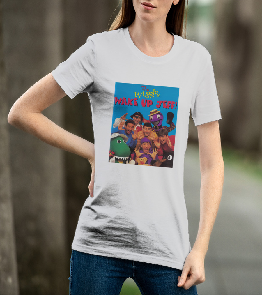 The Wiggles Wake Up Jeff Characters And Colorful Friends Fun Scene T-Shirt