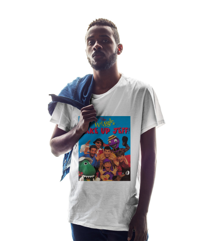The Wiggles Wake Up Jeff Characters And Colorful Friends Fun Scene T-Shirt