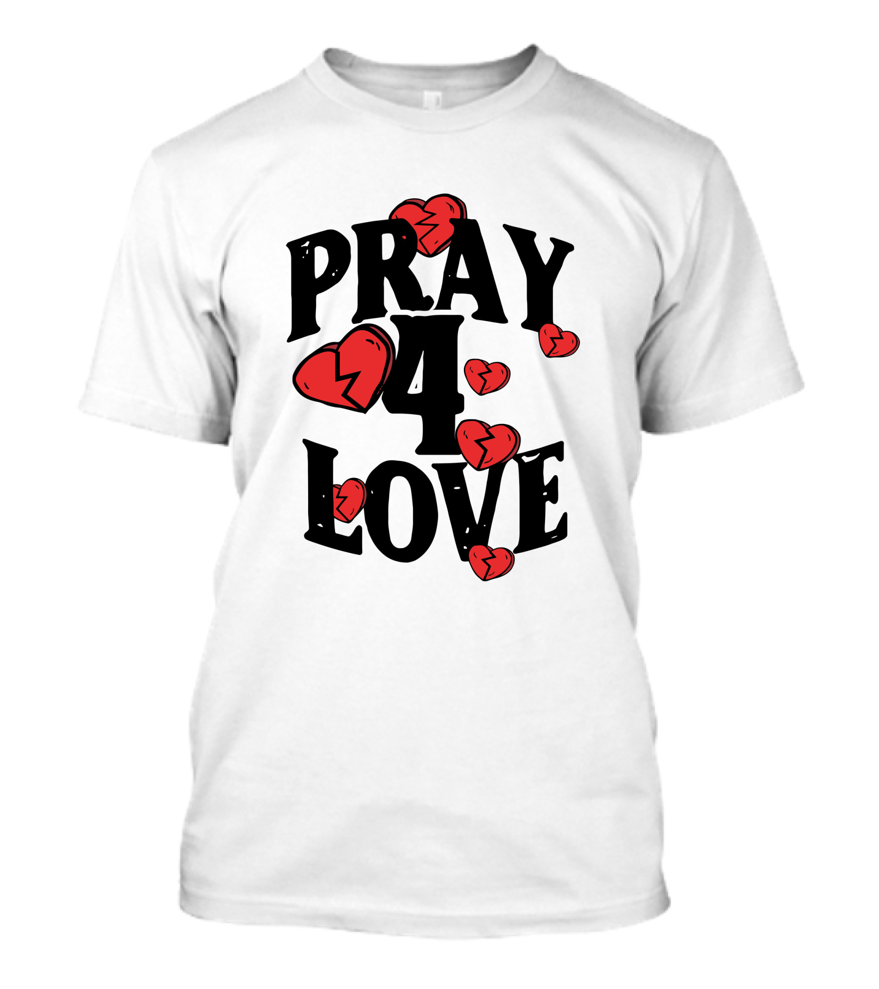 Pray 4 Love Broken Hearts Design The Bottom Boy Survivor Merch P4l White T-Shirt