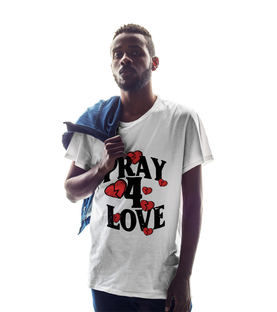 Pray 4 Love Broken Hearts Design The Bottom Boy Survivor Merch P4l White T-Shirt