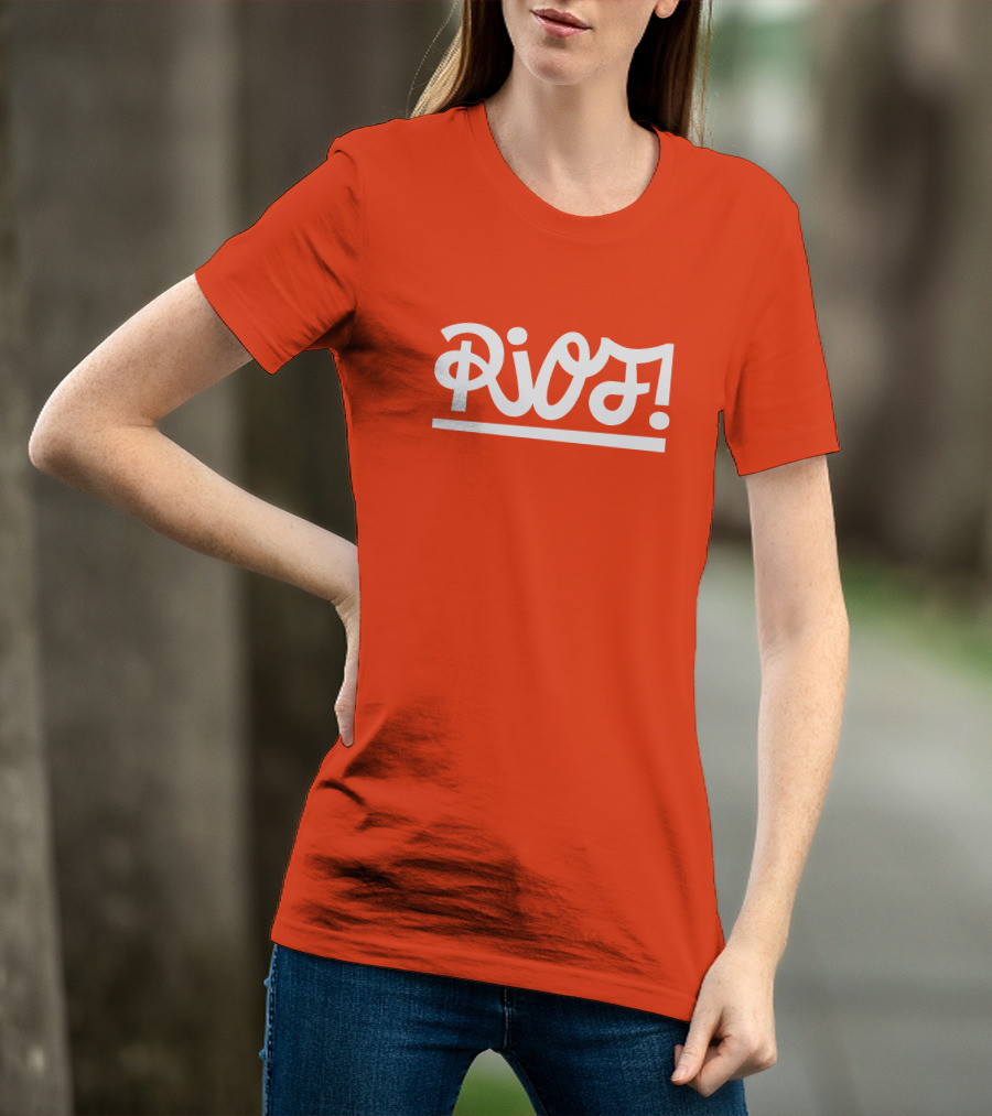 Paramore Merch Riot Orange Shirt With Riot Text T-Shirt