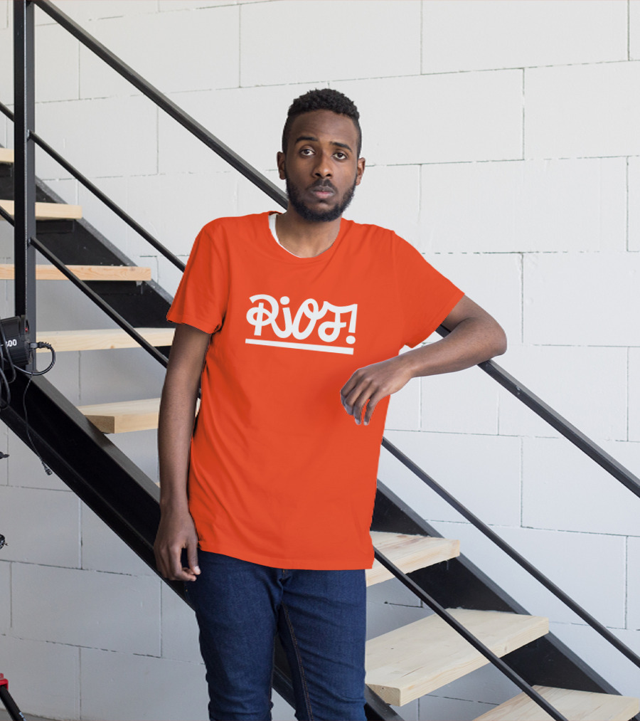 Paramore Merch Riot Orange Shirt With Riot Text T-Shirt