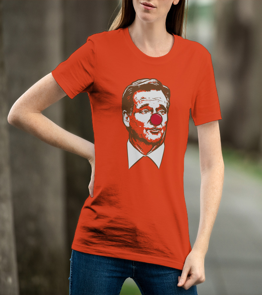 Cle Clown NFL Roger Goodell Red Nose Satire T-Shirt