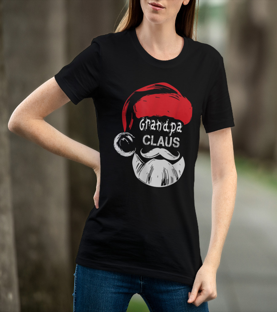 Grandpa Claus Christmas Grandpa Santa Beard Hat T-Shirt