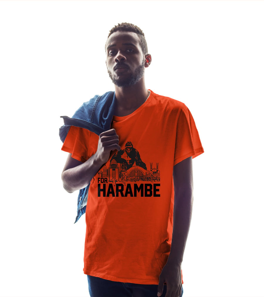 For Harambe Cincinnati Skyline Iconic Gorilla T-Shirt