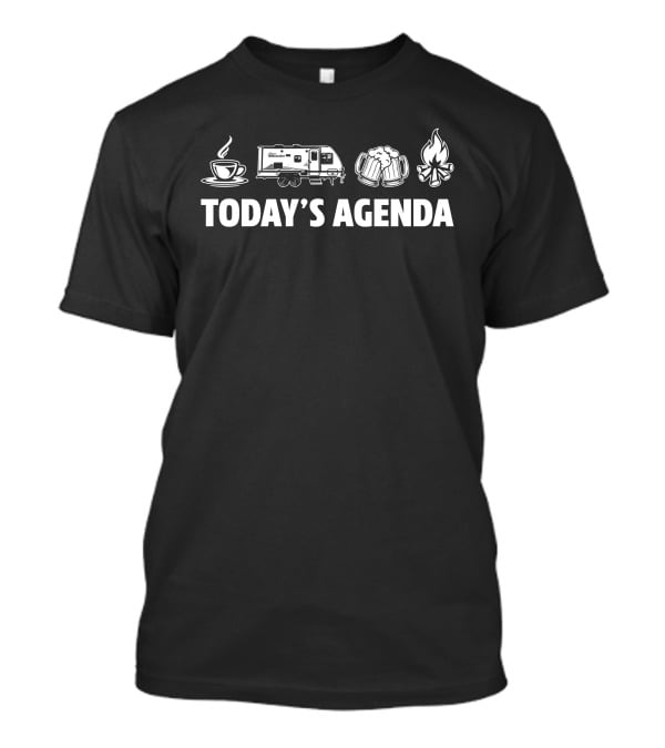 Today's Agenda Winnebago Micro Minnie 2100BH Coffee Beer Campfire T-Shirt