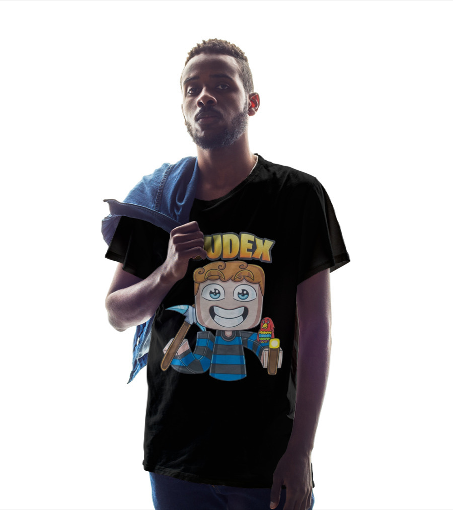 Judex Cartoon Character With Axe And Parrot T-Shirt