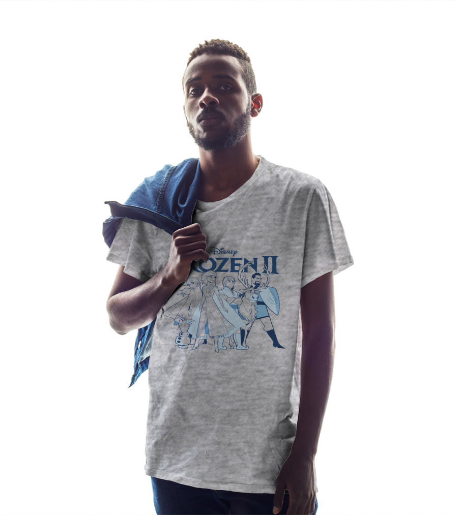 Disney Frozen II Anna Elsa Olaf Kristoff Sven Group Image T-Shirt
