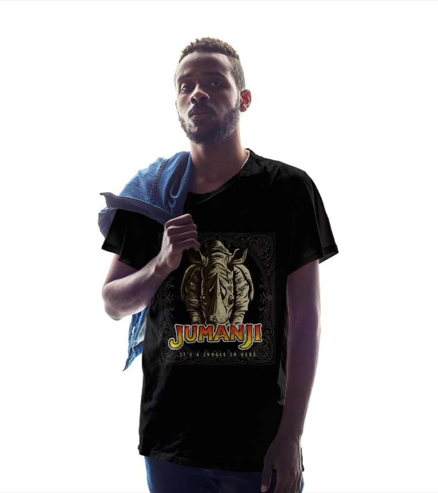 Jumanji Distressed Rhino It's A Jungle In Here T-Shirt