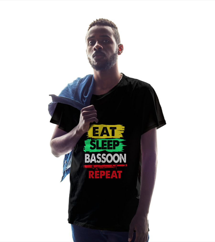 Eat Sleep Bassoon Repeat Colorful Musician Lifestyle T-Shirt