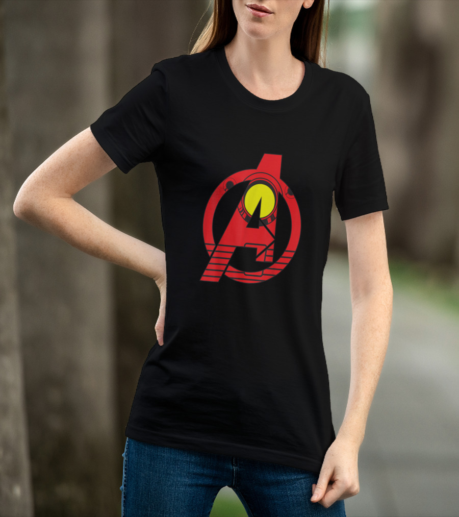 Avengers Icon With Iron Man Arc Reactor T-Shirt