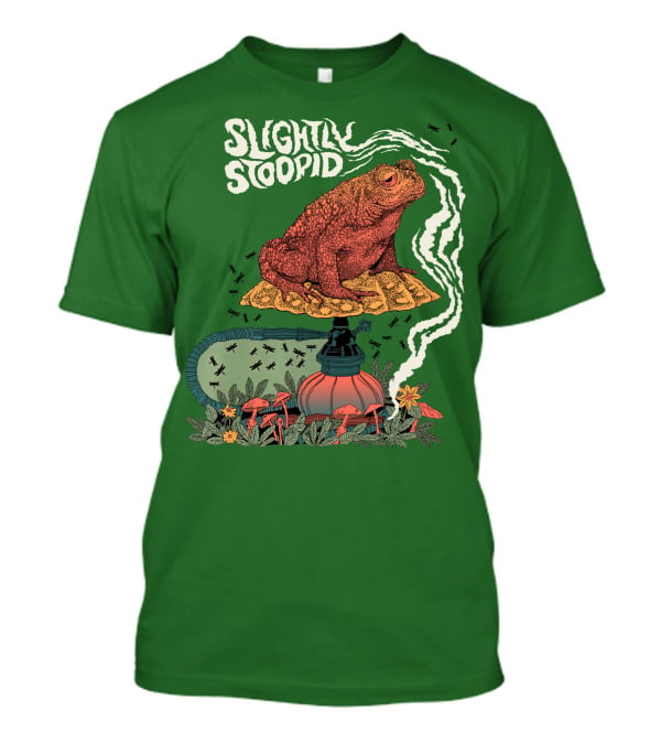 Slightly Stoopid Toad On Hookah With Mushrooms And Smoke T-Shirt