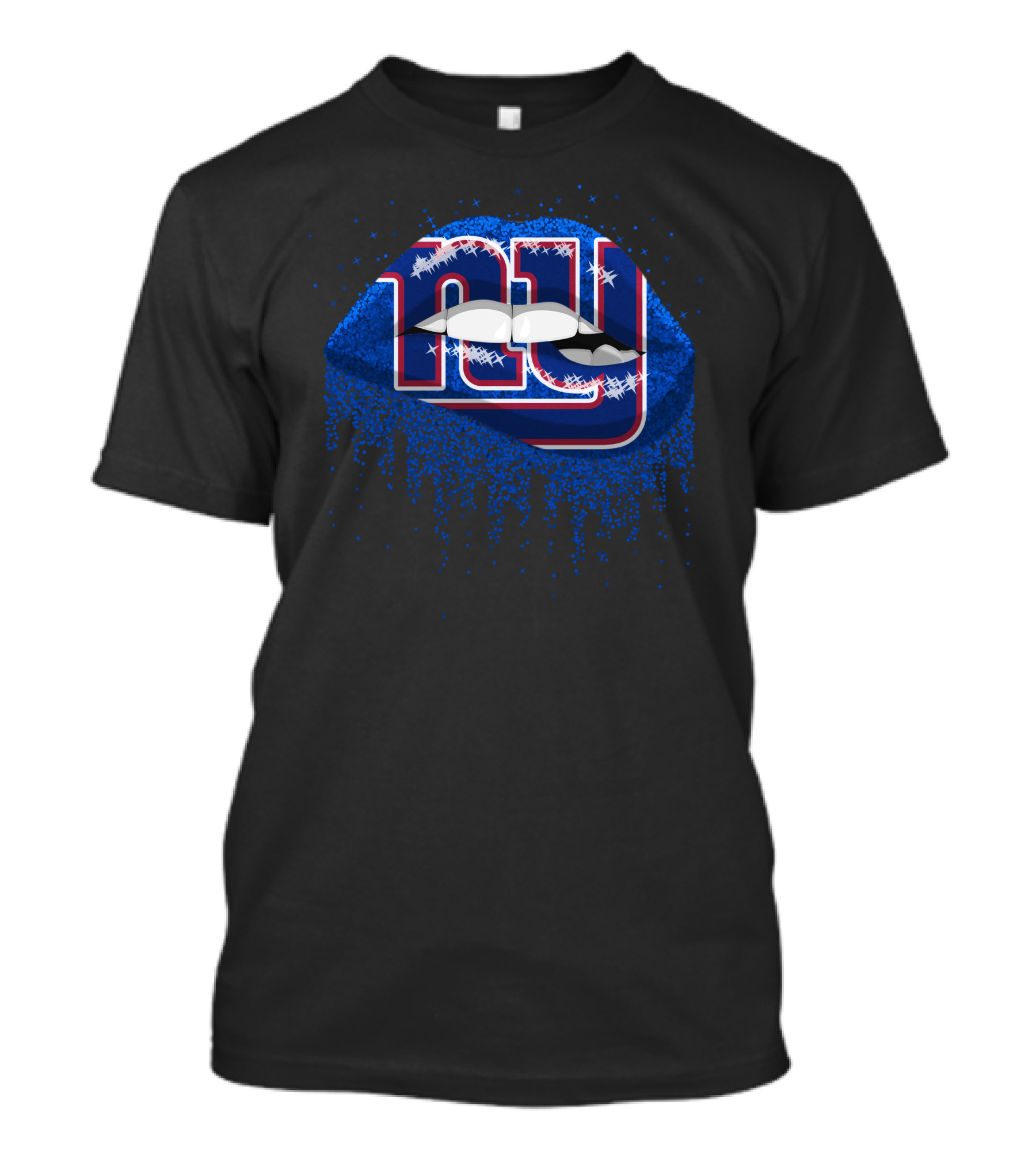 New York Giants Lips Dripping Blue T-Shirt