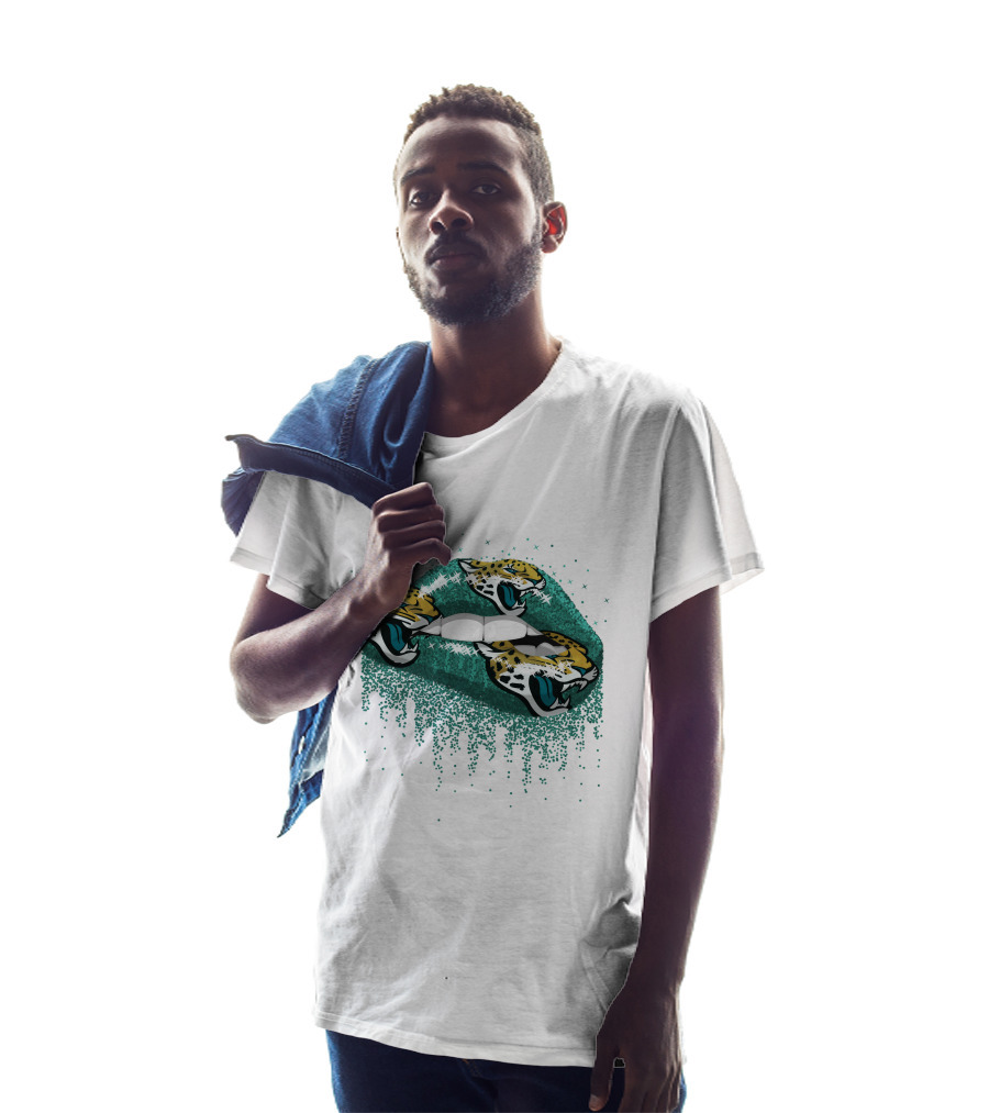 Jacksonville Jaguars Sparkle Lips With Jaguar T-Shirt