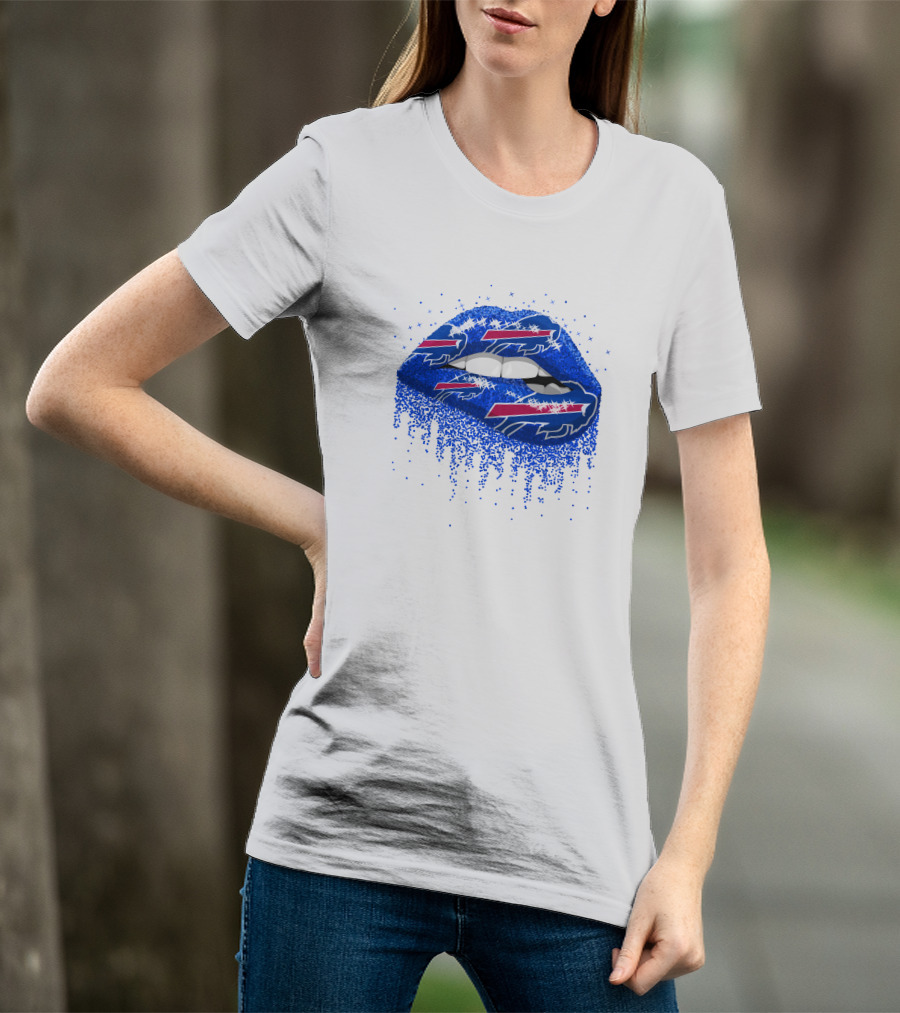 Buffalo Bills Football Team Blue Lips T-Shirt