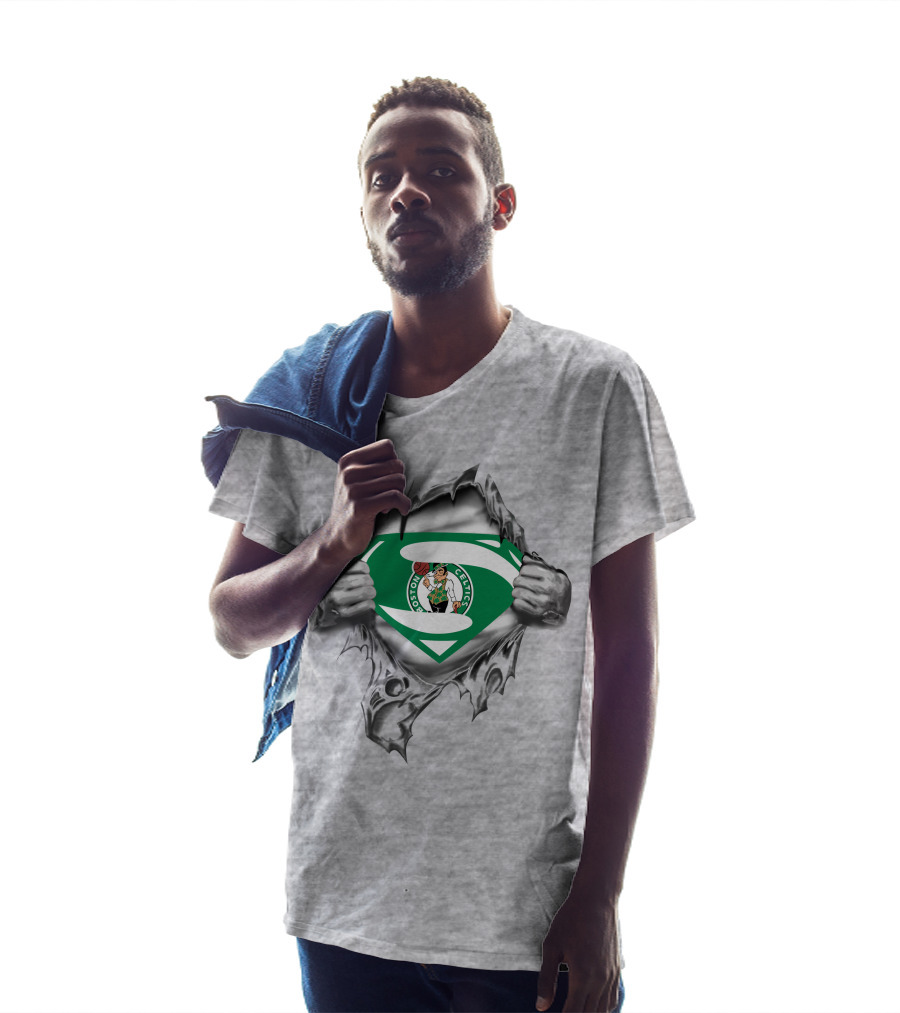 Boston Celtics Superman Logo Burst T-Shirt
