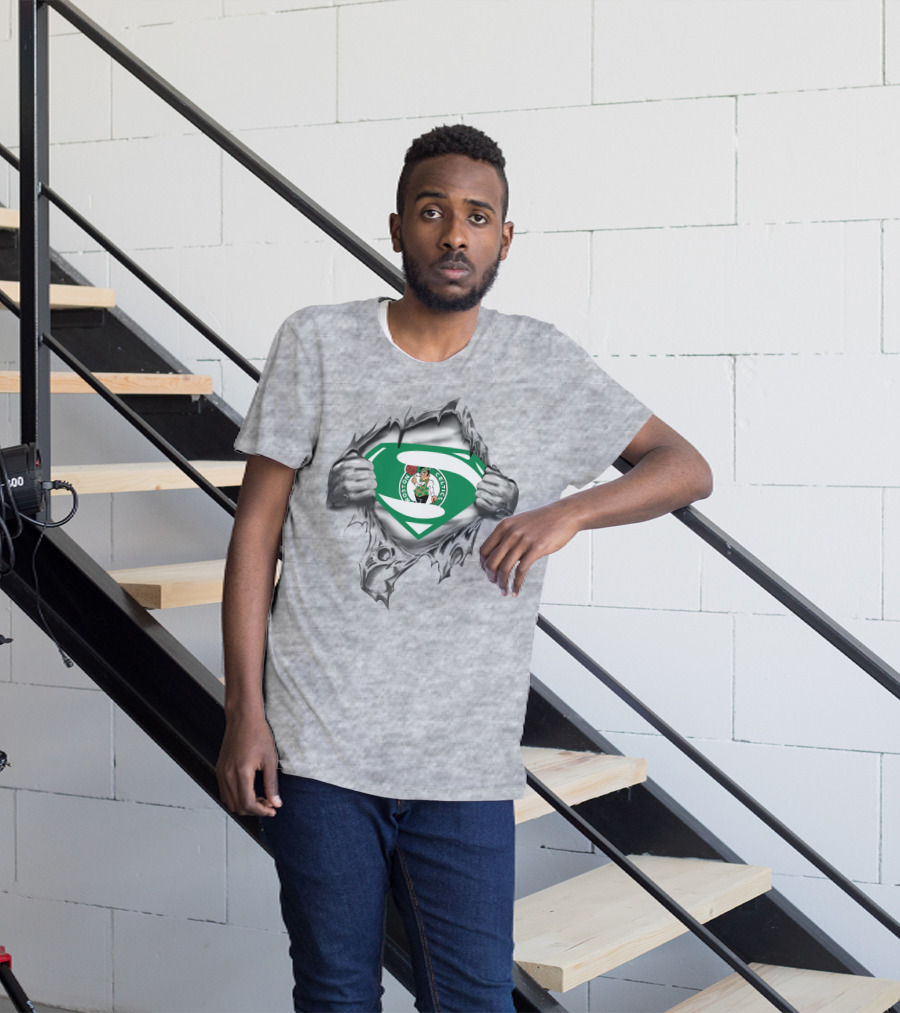 Boston Celtics Superman Logo Burst T-Shirt