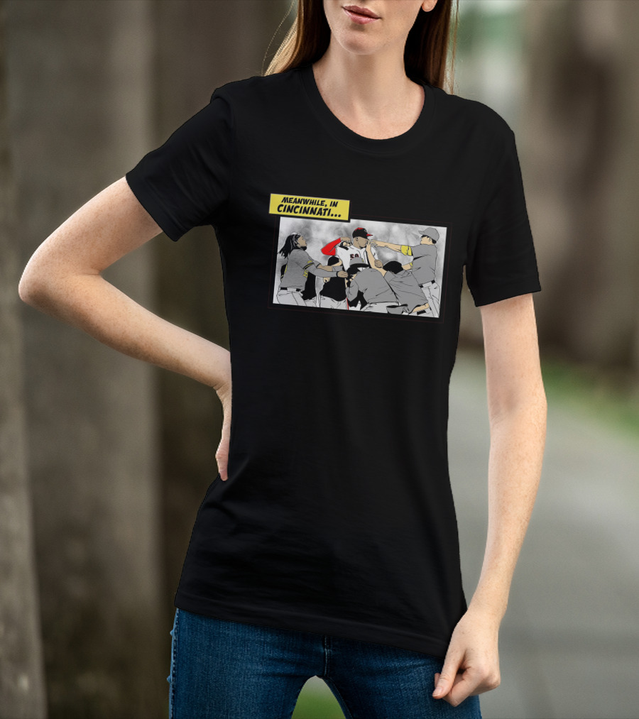 Meanwhile In Cincinnati Baseball Brawl Scene T-Shirt