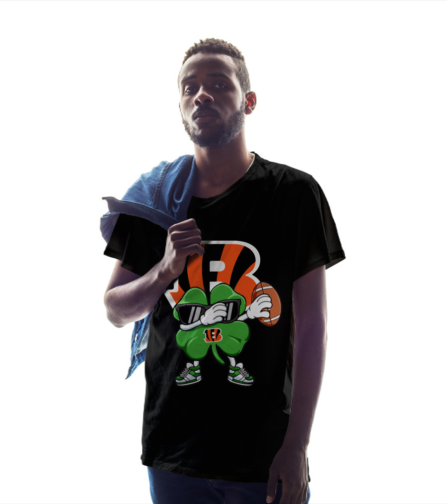 Cincinnati Bengals Football Clover With Sunglasses And Ball T-Shirt
